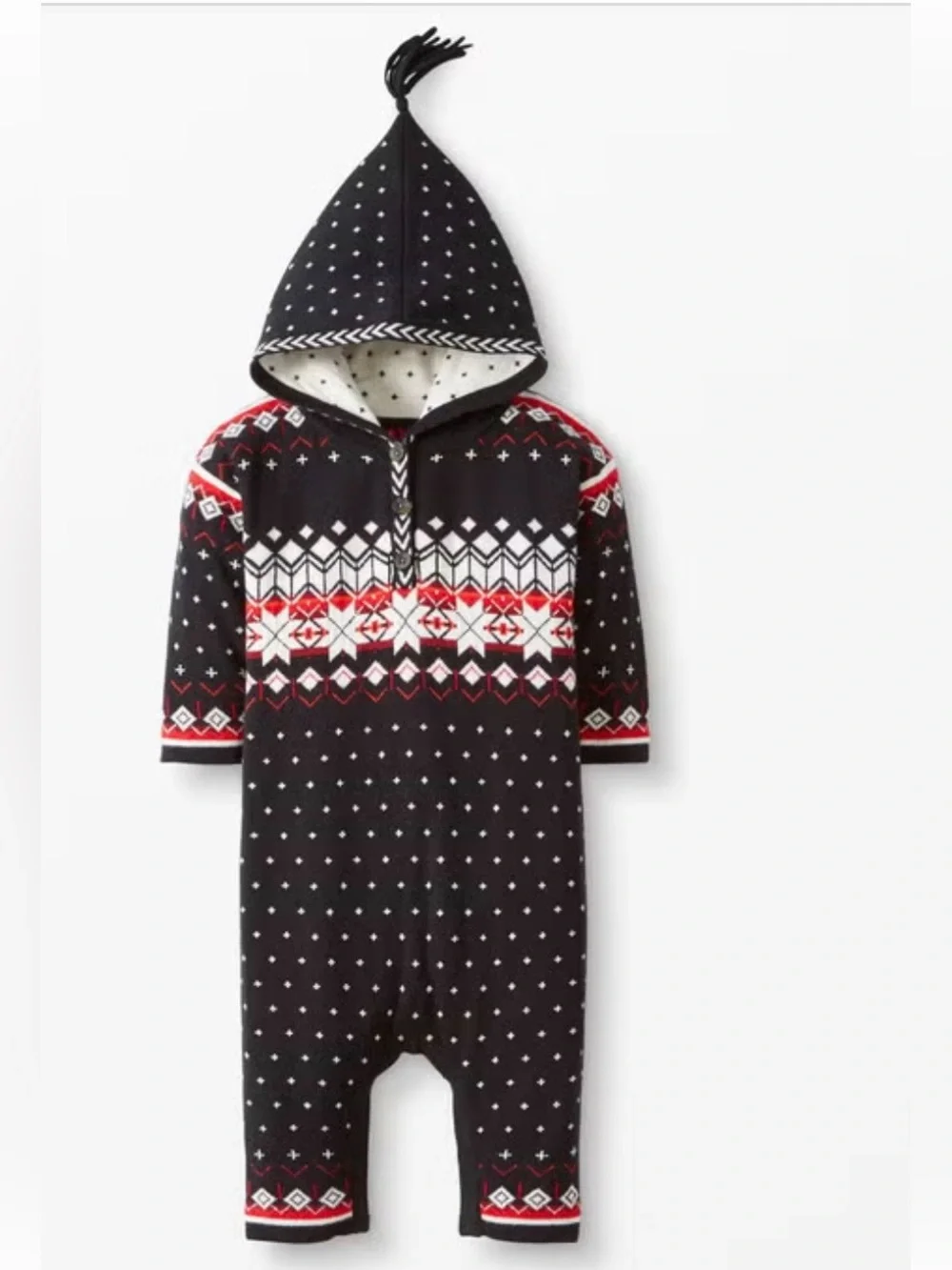 Hanna Andersson Snö Happy Sweater Romper 2T